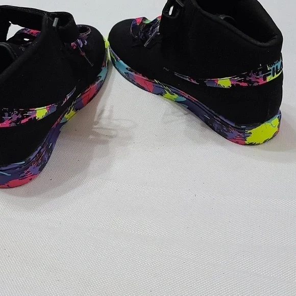 Fila Vulc 13 Paintball YOUTH Sneakers Shoes Black W/Florescent Splashes Sz 5 EUC - Picture 6 of 10